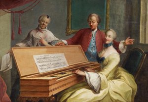 „Aria Allegretto“. Dama noble en el clavicémbalo de Unknown